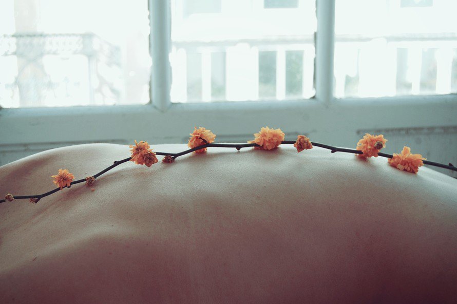 Flowers on Back