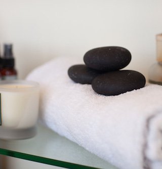 Stones on Towel
